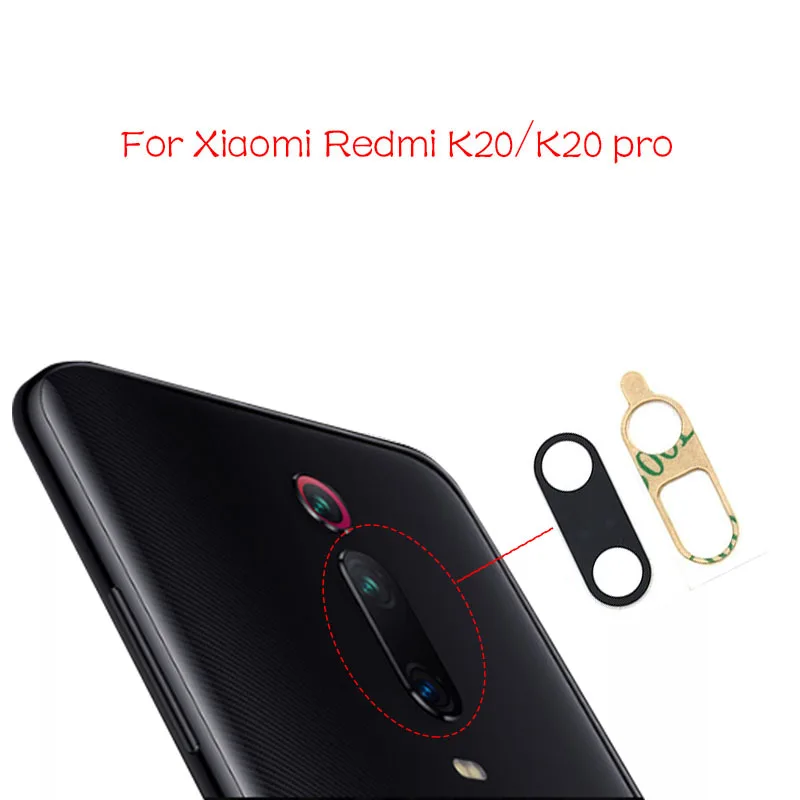 2pcs/lot For Xiaomi Redmi K20 / K20 Pro Back Rear Camera Glass Lens Cover With Adhesive
