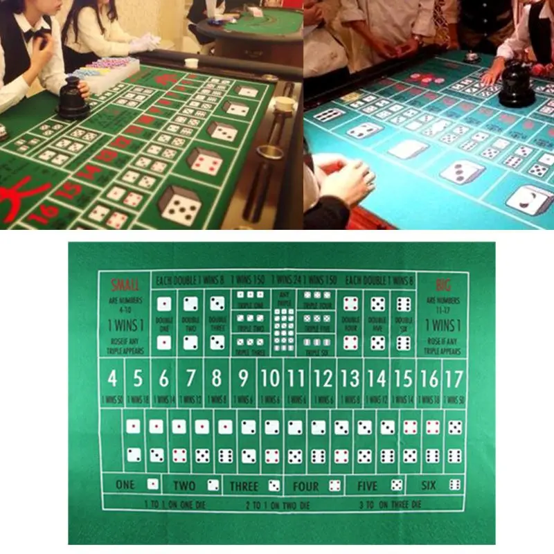 

TX Hold'em Tablecloth 21 Points Dice Table Mat Casino Family Party Poker Game