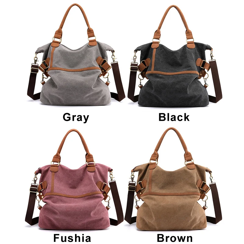 KVKY Новые повседневные женские хлопчатобумажные холщовые сумки на плечо