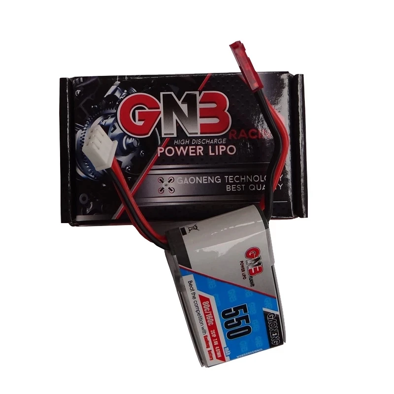Gaoneng-bater&iacute;a Lipo GNB para Dron de carreras, 550mAh, 2S, 7,4 V, 80C/160C, JST, XT30, enchufe para Aurora 90, Emax, babyhawk, Mini FPV, 2 piezas-4