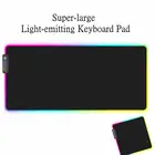 Супер-большой светоизлучающий коврик для клавиатуры игровой коврик для мыши с боковой блокировкой утолщенный 7-цветный RGB светильник для компьютерных геймеров