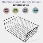 Железная сетчатая корзина для двери шкафа, органайзер для шкафа, подвесная корзина для шкафа, держатели для шкафа, подвесная полка-корзина для хранения, стойка