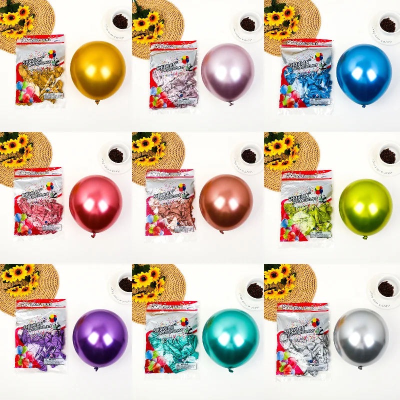 Шары воздушные хромированные цвета розового золота 5 дюймов 10/20/30 шт. |