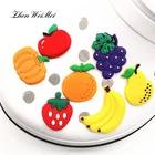 Распродажа 1 шт., украшение для обуви из ПВХ в виде фруктов, аксессуары для обуви яблоковиноградгруша для croc jibz, детский подарок на Рождество и вечеринку