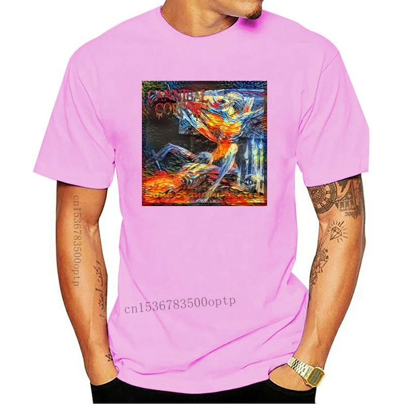 

Новинка 2021, Cannibal, труп, новая мужская футболка Eaten Back To Life, украшенная бисером, рубашка