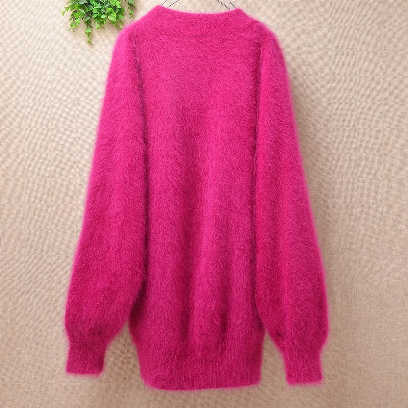 Жакет женский кашемировый из ангоры с длинным рукавом летучая мышь |