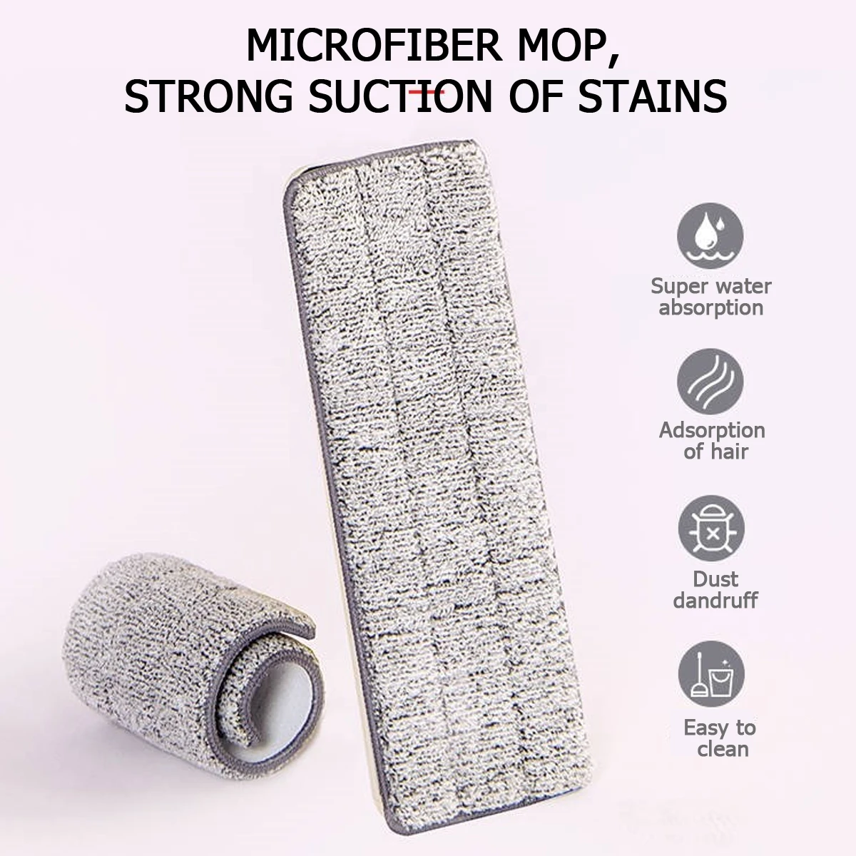 Швабра Meigar для сухой и влажной уборки поворот на 360 градусов плоская без рук