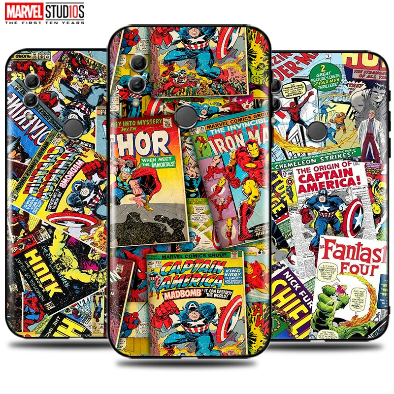 

Phone Case For Huawei Honor 10 10X Lite 10i Funda Cover Marvel Avengers Comics Iron Man SpiderMan Thor Venom Deadpool