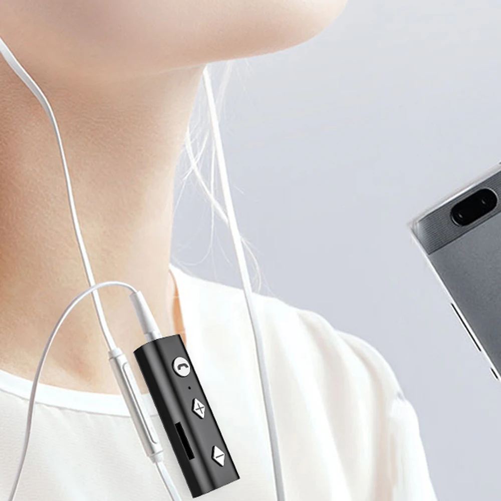 Audio Adapter Lavalier Design TF Playback Mini 3.5 AUX Bluetooth-compatible 5.0 Receiver for Car | Электроника
