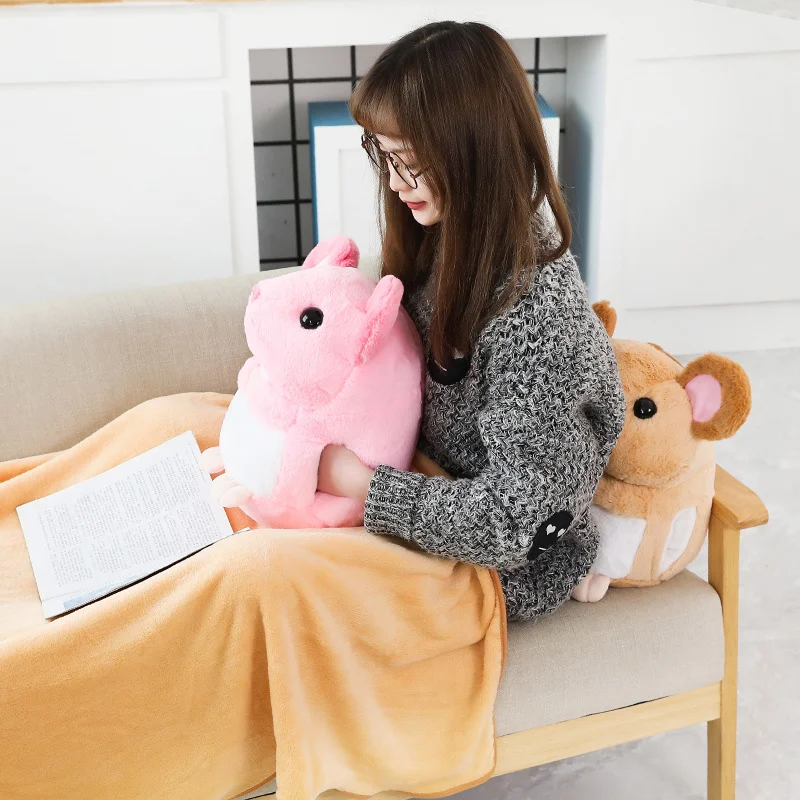 40 см Kawaii кукла мышка подушка одеяло мягкое теплое одеяло мыши плюшевые игрушки хомяк кукла мышка портативное одеяло подарок для девочки