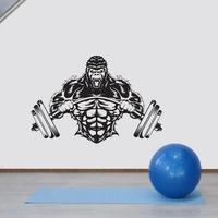 gym wall decal custom fitness decor workout art vinyl sticker gorilla gym quote stickers motivation crossfit logo