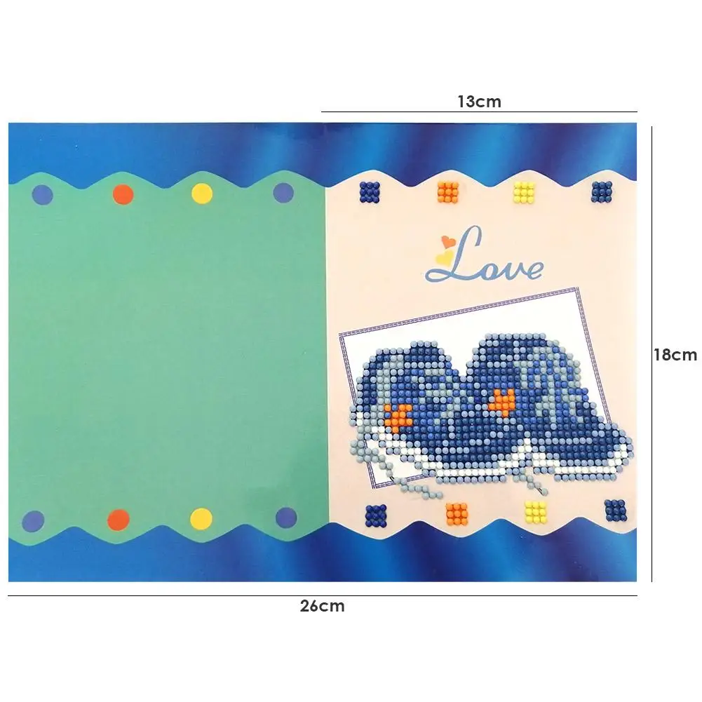 

DIY Greeting Card Postcards Creative Diamond Painting Christmas New Year Birthday Wishes Card Greeting Card for Xmas Gift
