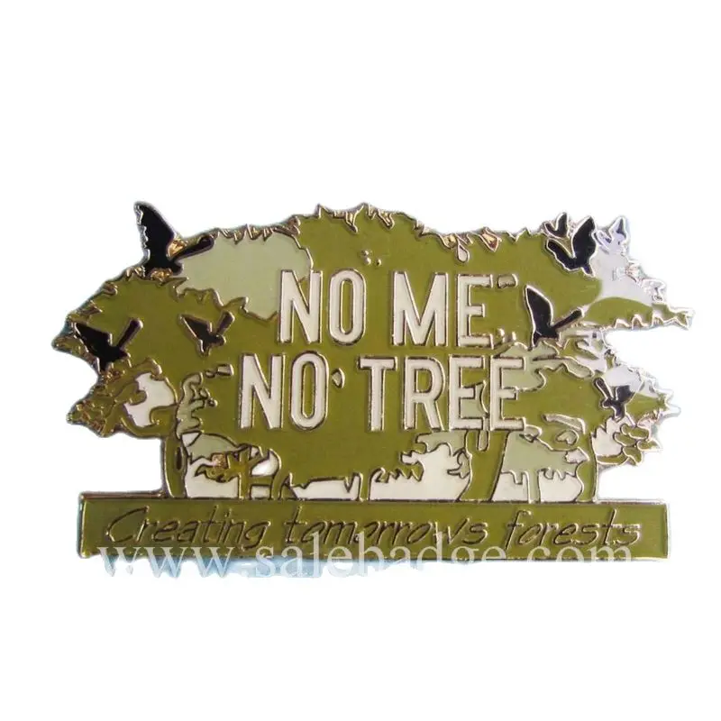 

При индивидуальном заказе дизайн формы Защита окружающей среды защитный значок с зеленым брошь