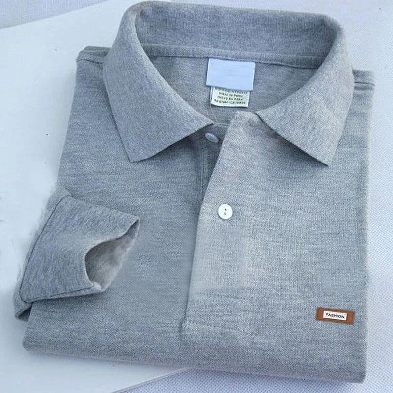 Мужские рубашки поло с длинным рукавом Повседневные Классические брендовые из