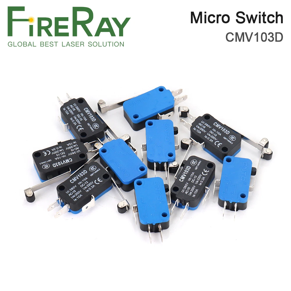

FireRay 5 шт./партия концевой выключатель маленький концевой выключатель CMV103D мгновенный микровыключатель с длинной ручкой для машины для лазерной резки Co2