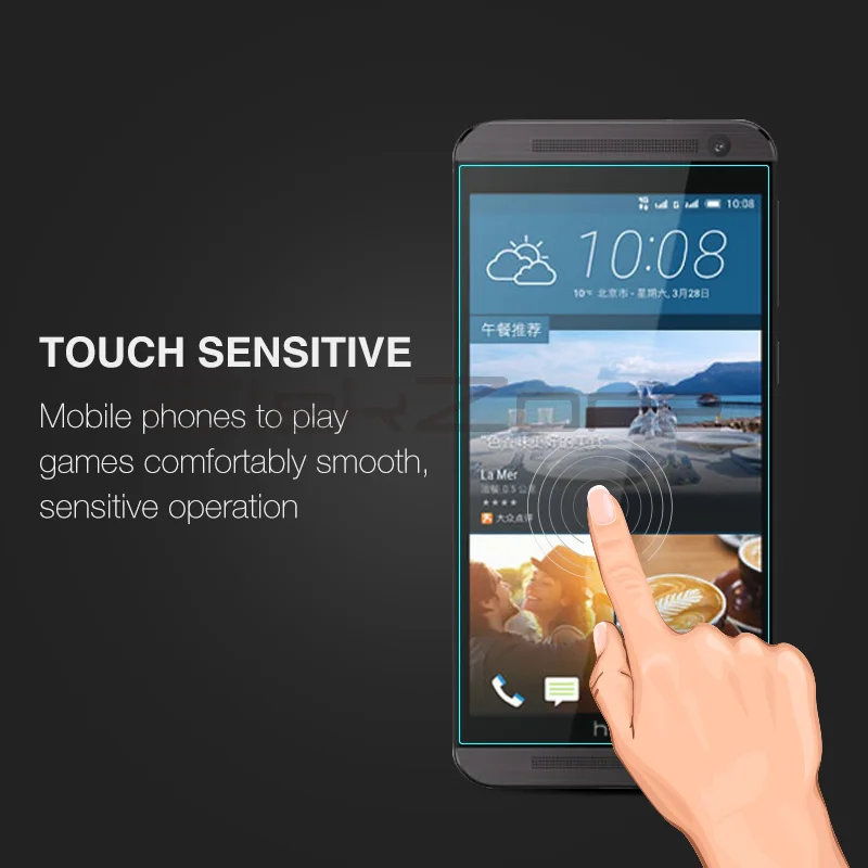 Закаленное стекло для экрана телефона с нанопокрытием 9H HD htc One E9 2.5D Защитная