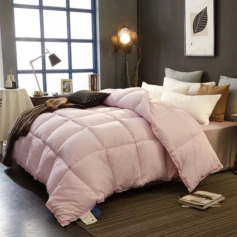 Luxury 100% White Superfine Fiber Warm Winter Quilt/Comforter/Duvet Cotton Cover Twin Full Queen King Size For Four Seasons | Дом и сад