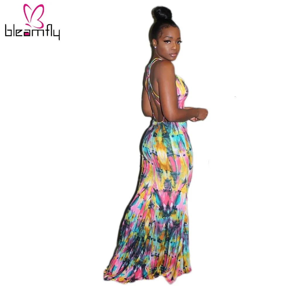 Осенне летнее женское платье с v образным вырезом открытой спиной волнистым