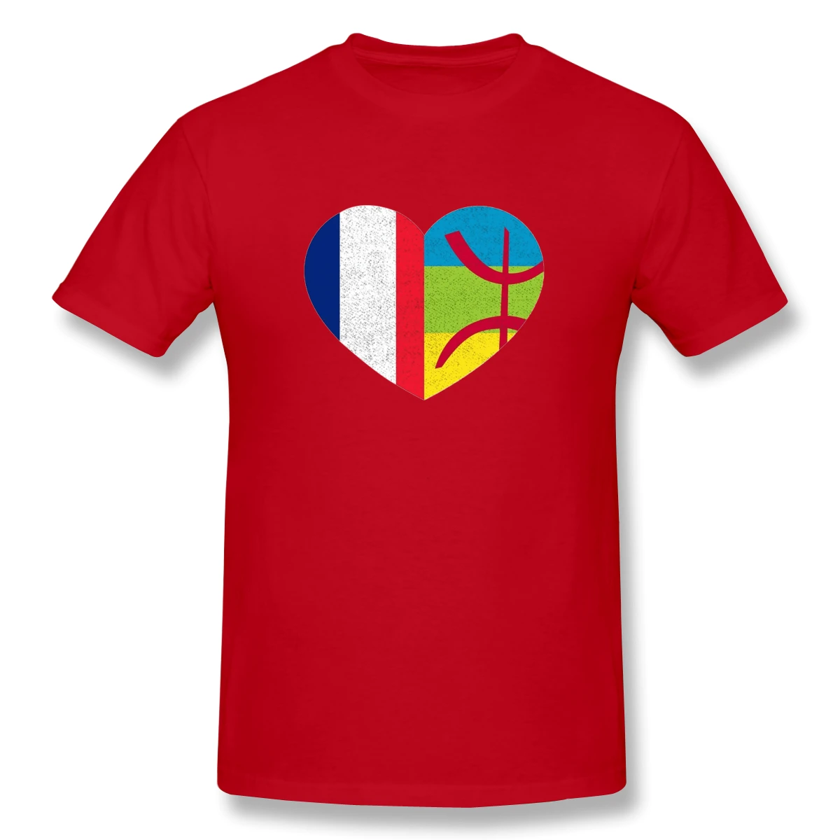 Мужская футболка с коротким рукавом Amazigh Kabyle Винтажная французским флагом и