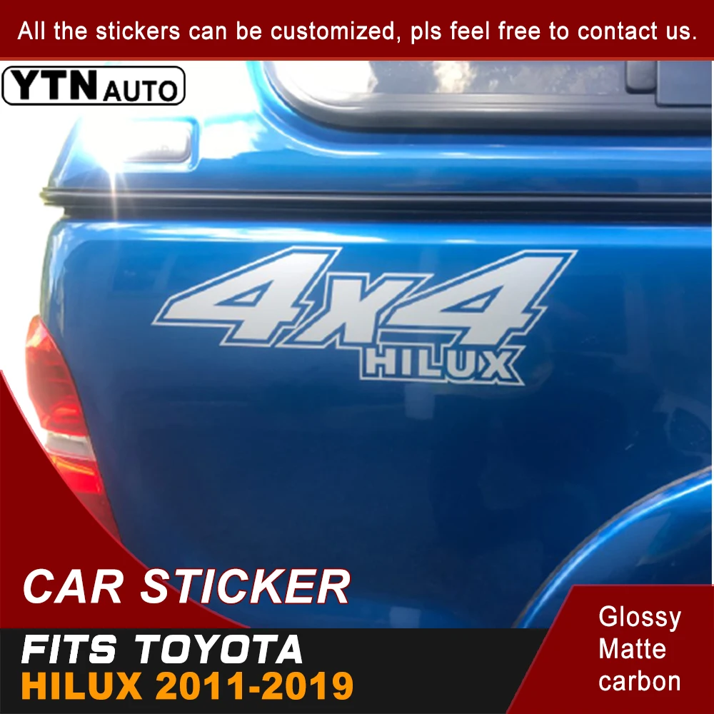 Бесплатная доставка автомобильные наклейки 1 шт. внедорожник Hilux 4x4 боковой