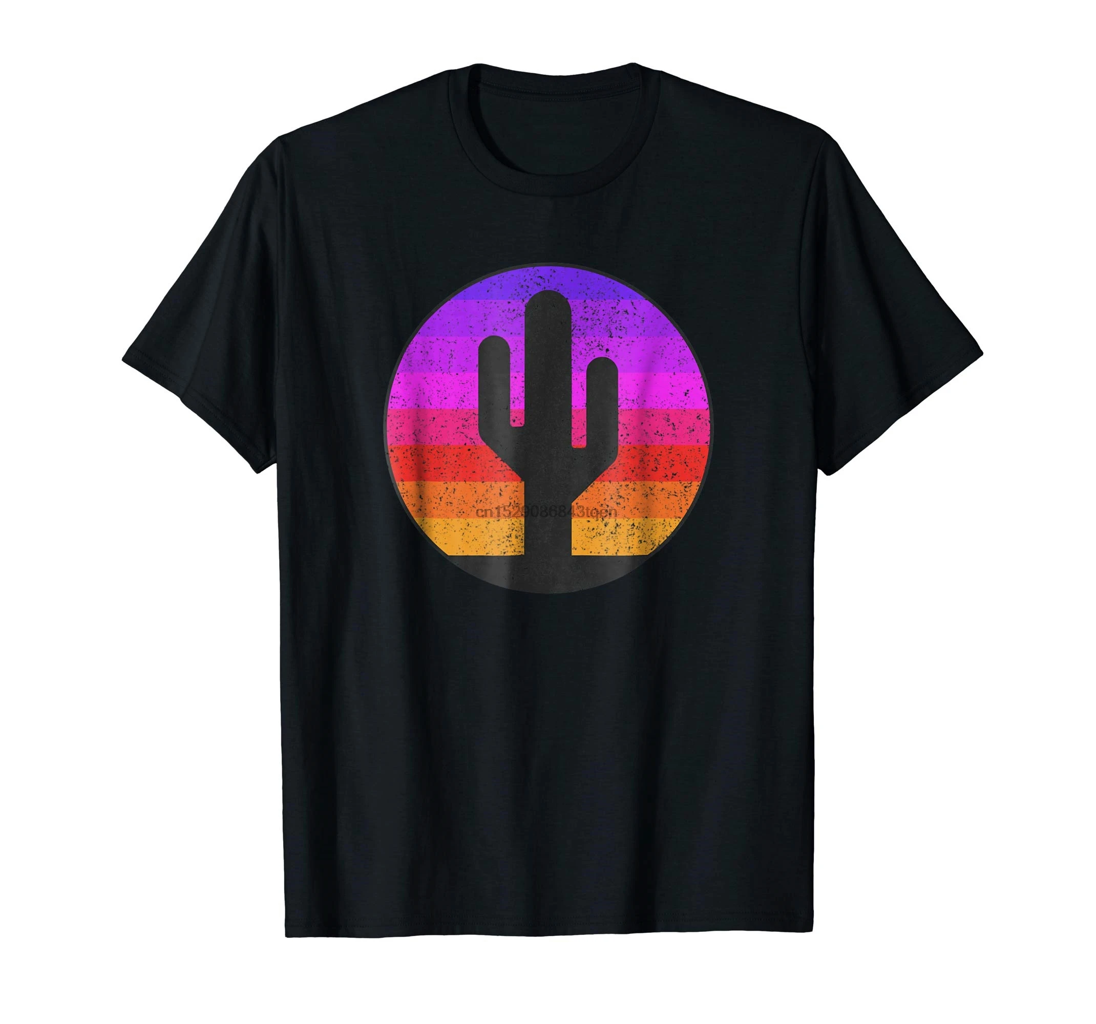

Saguaro Cactus T-Shirt Shirt Men And Women-Men's T-Shirt-Black - Cactus Sunset