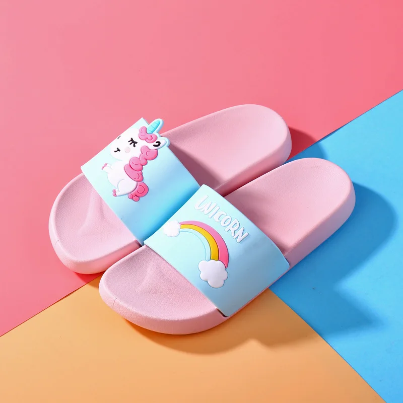

Kids Slippers for Boys Girls New Summer Kids Beach Shoes Baby Toddler Soft Indoor Slippers Children Cartoon Sandals