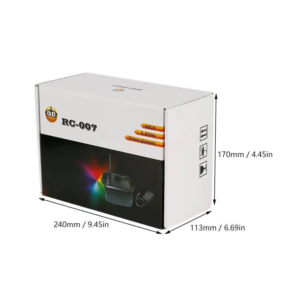 

Neutral Fpv Through Glasses 5.8G Image Transmission 40 Frequency Dots Wearing Durable Video Glasses