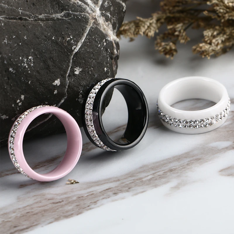 Обещанные брендовые кольца с 2 рядами Стразы Anillos модные ювелирные изделия для