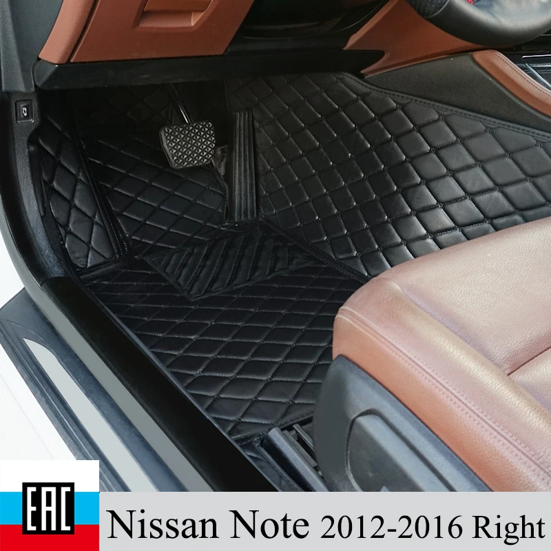 Коврики для авто Nissan Note 2012 2016 право руль автомобиля аксессуары из экокожи в