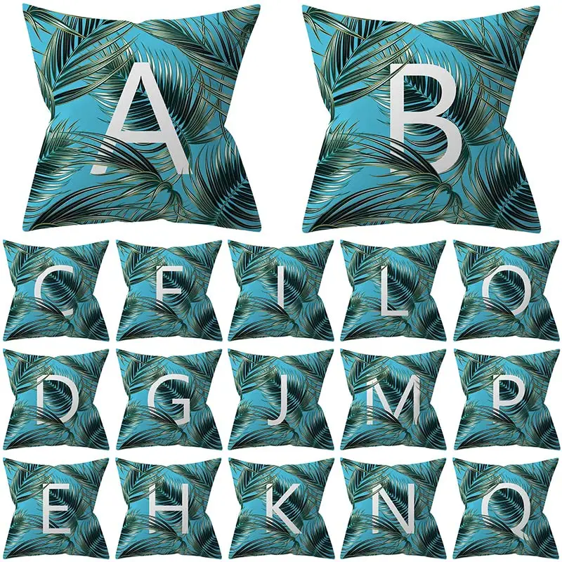 Декоративная наволочка с буквами алфавита тропический чехол для подушки