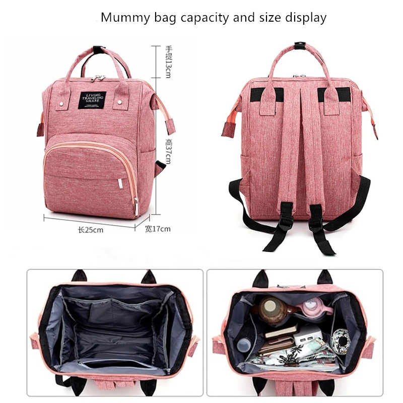 large capacity diaper bag baby nappy bag mummy daddy backpack waterproof casual laptop bag milk bottle bag free global shipping