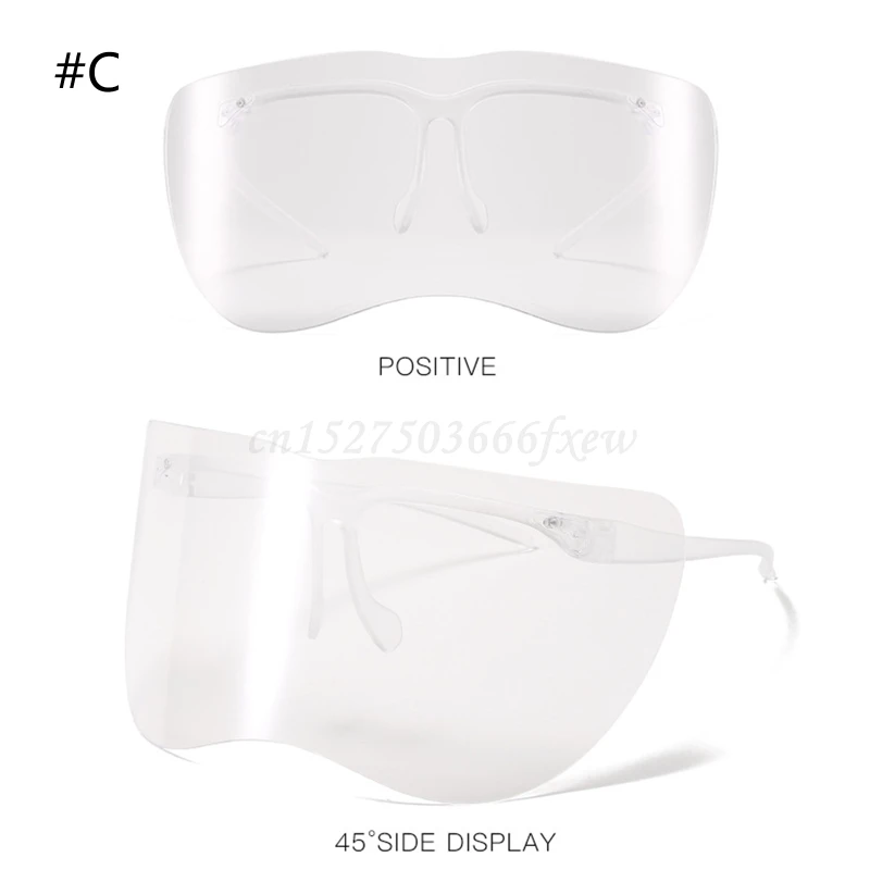 

Transparent Face Shield Dust-proof Full Face Cover Safety Glasses For Adult Outdoor Working Use Prevent Saliva Splash Face Mask