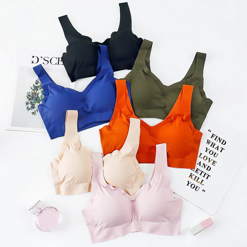 

Women Seamless Wireless Comfort Bra Removable Cup No Steel Ring Bra M2