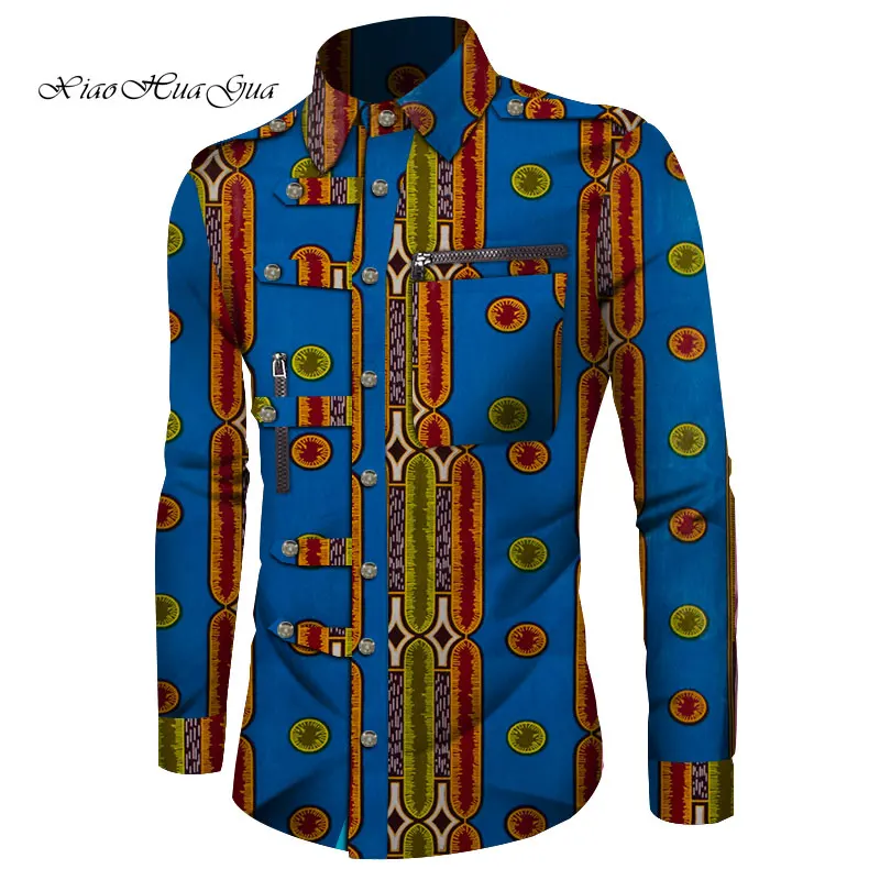 Африканские рубашки для мужчин сделанные на заказ Африканский принт