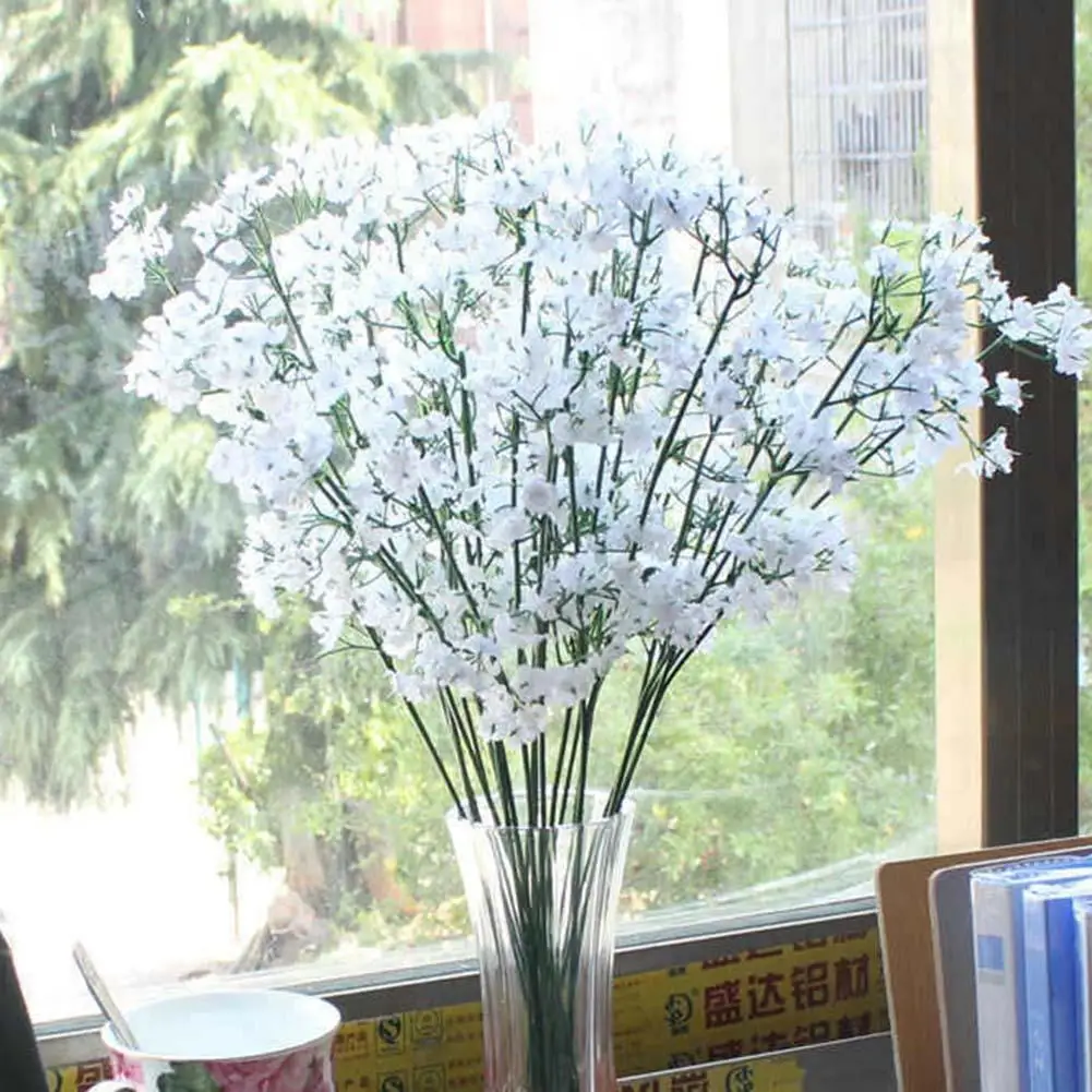 

Artificial Simulation Dried Flowers Baby's Breath Flower Gypsophila Fake Silicone Plant For Wedding Home Hotel Party Decoration
