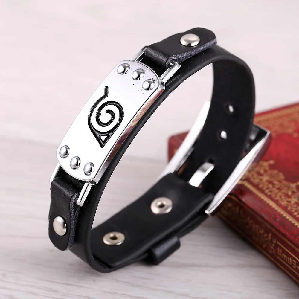 Значок из искусственной кожи с изображением аниме листьев деревни знаков