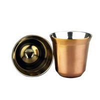 80ml double wall stainless steel espresso cup insulation nespresso pixie coffee cup capsule shape cute thermo cup coffee mugs