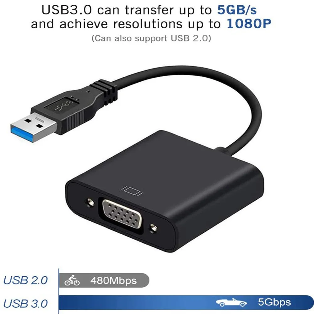 usb 3 0 to vga adapter multi display converter external video graphic card portable usb 3 0 to female vga converter for pc hdtv free global shipping