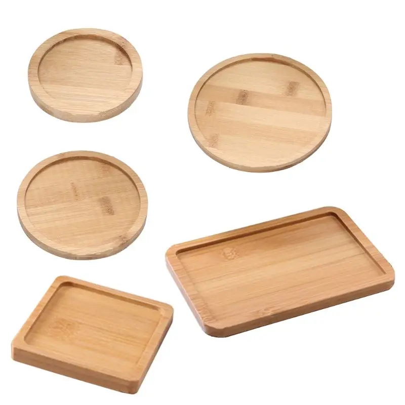 

Деревянный держатель для цветочного горшка бонсай, мясистый поднос, деревянный поднос, ваза, коврик для горшка, подставка, украшение для дом...