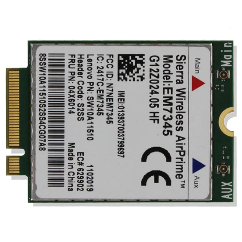 EM7345 Lenovo 4G модуль FRU PN 04X6014 ThinkPad X250/X240/X1/8/10/YOGA15 T440/440P/540P/440S/550 L440/450/540 w540/540S/541 |