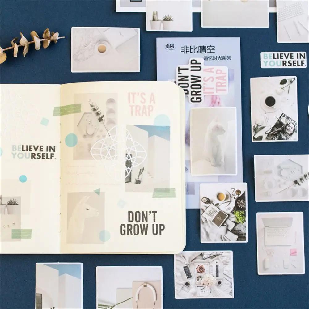 60 шт./упак. винтажная наклейка для воспоминаний о временах кавайные канцелярские