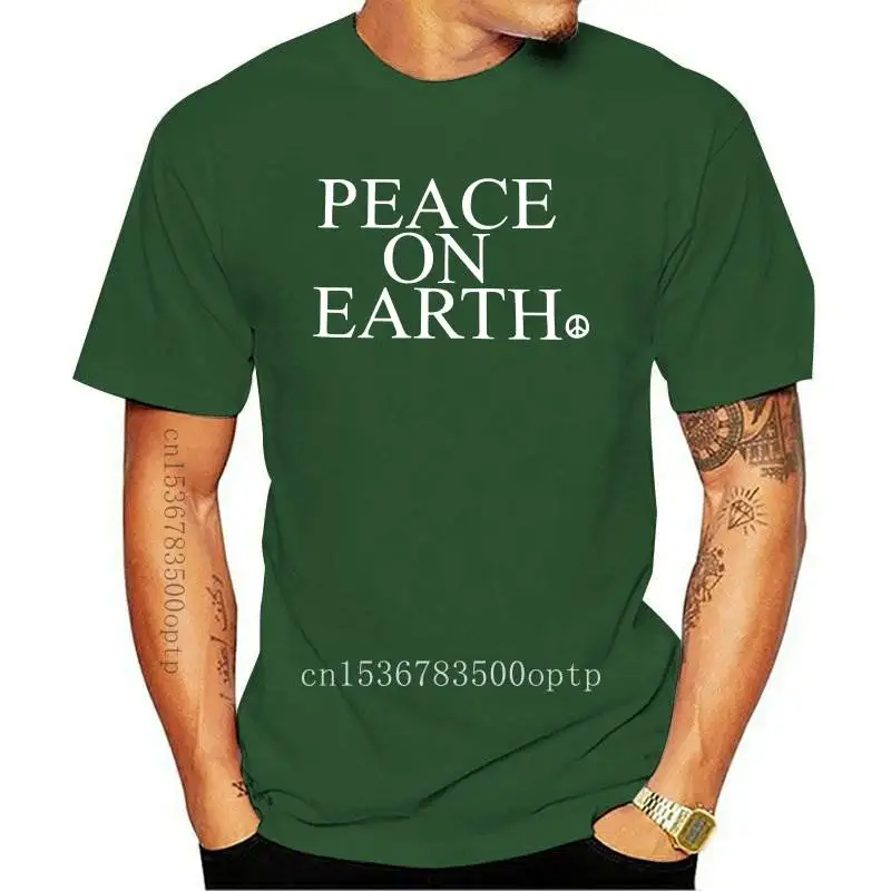 

New Peace On Earth T-shirt Casual Women Crewneck Hipster Slogan Pure Cotton Tshirt Summer Tumblr Grunge Women's Tees Tops Drop S