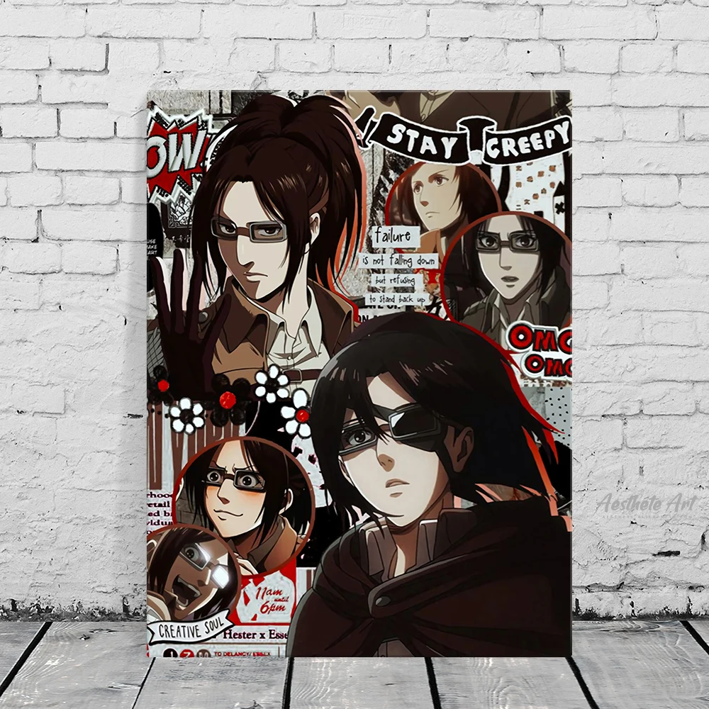 

Hange Zoe Attack on Titan Anime Poster Home Decor Canvas Print Picture Living Room Decoration Art Wall Painting