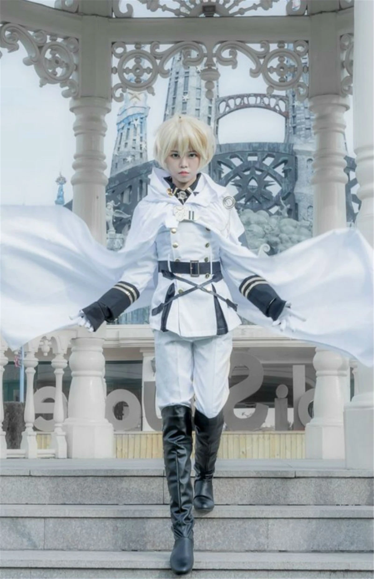 Мужские взрослые аниме Серафим конца Owari no Seraph Mikaela Hyakuya Униформа Хэллоуин косплей