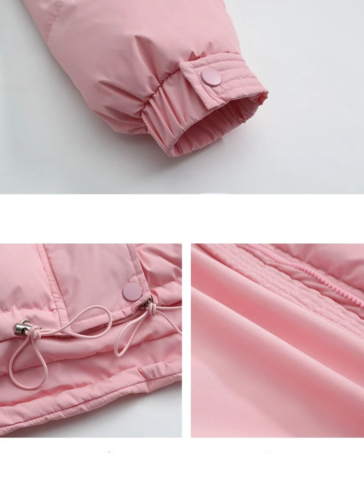 Куртка с хлопковой подкладкой зимние парки капюшоном женская теплая пуховая