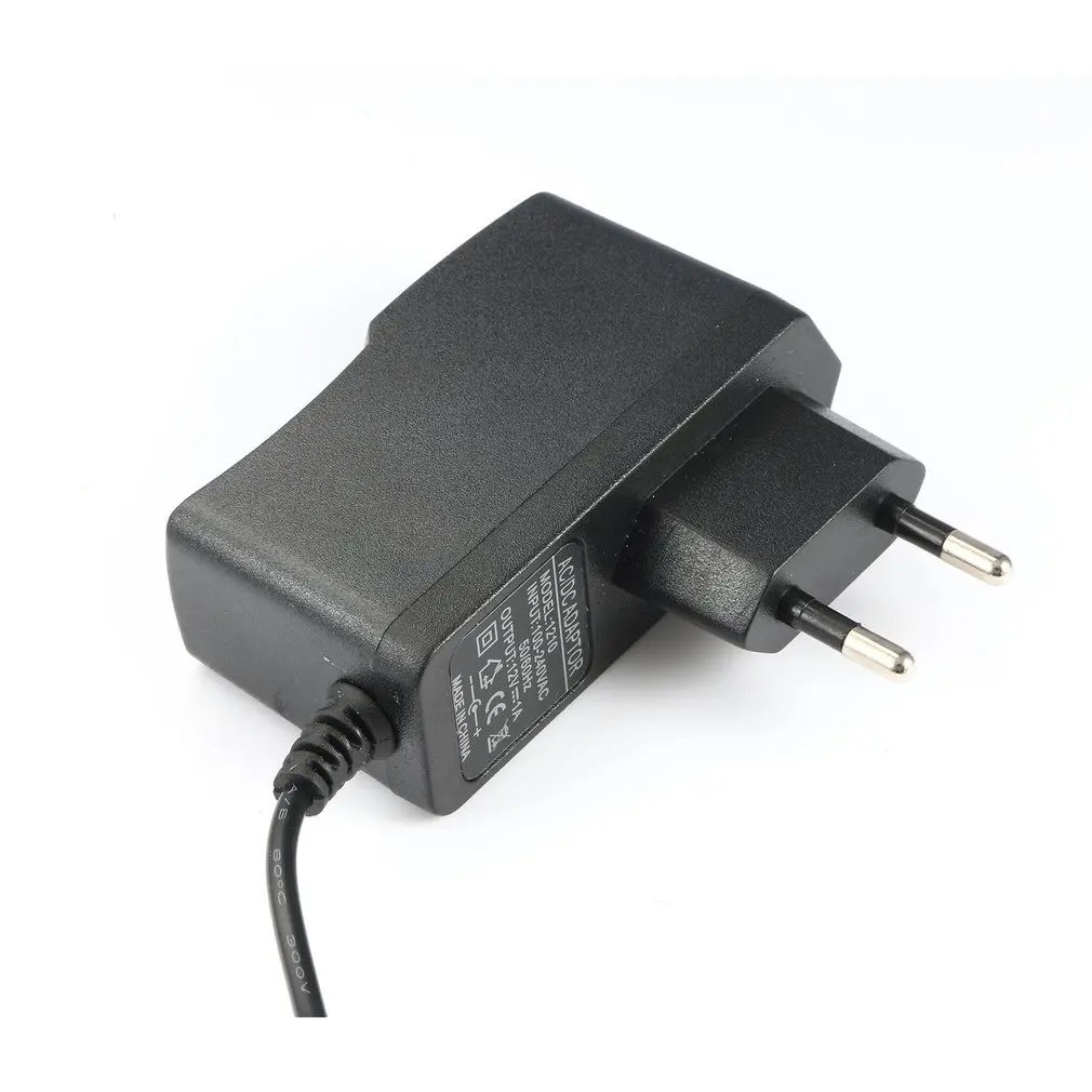 Black Горячий универсальный DC 12V 1A AC 100-240V переходник адаптер Зарядное устройство блок питания ЕС вилка портативное дорожное настенное зарядное устройство Черный - Цвет: Black