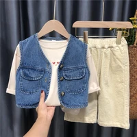 VIDMID Baby waistcoat spring autumn wear fashionable foreign style childrens baby est girls Denim Vest boys coat P803