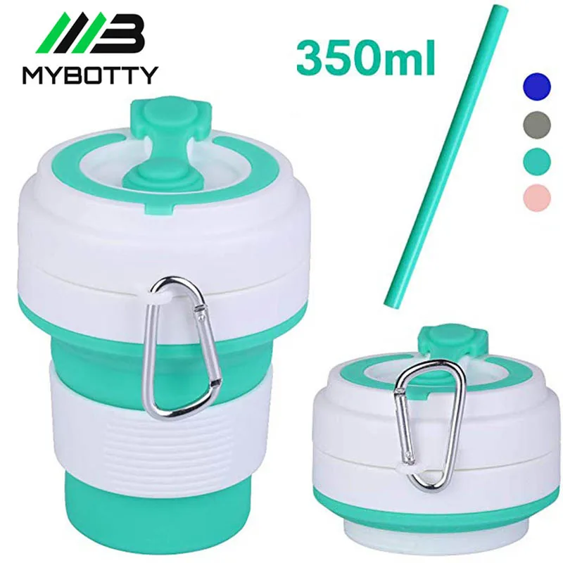 MYBOTTY 550 мл силиконовая бутылка для воды Портативная Складная Спортивная питьевой
