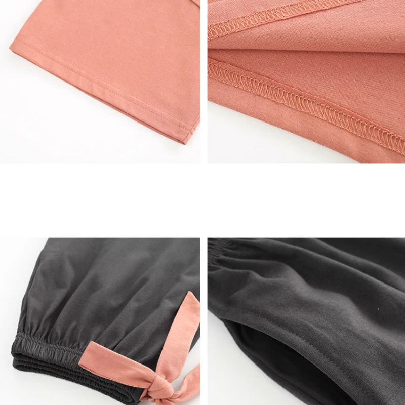 

Pajama Sets Solid Women Casual Daily Home Wear Soft Sleepwear Summer Lounge Loose Two Piece Plus Size 3XL Female Pajamas Simple