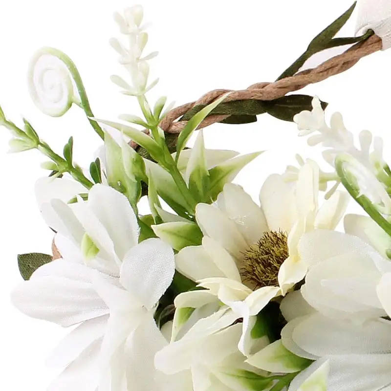 Дети Девочки Свадьба Цветок Корона Венок богемный лоза Регулируемая пряжа